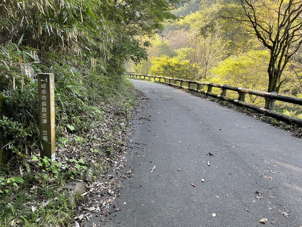 百々ヶ峰方面へ続く舗装路
